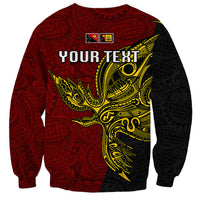 Personalised Papua New Guinea Western Province Sweatshirt PNG Birds Of Paradise Polynesian Arty Style LT03 - Polynesian Pride