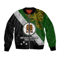 Papua New Guinea Western Highlands Province Bomber Jacket PNG Birds Of Paradise Polynesian Arty Style LT03 Unisex Green - Polynesian Pride