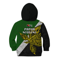 Papua New Guinea Western Highlands Province Kid Hoodie PNG Birds Of Paradise Polynesian Arty Style LT03 - Polynesian Pride