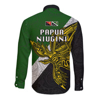 Papua New Guinea Western Highlands Province Long Sleeve Button Shirt PNG Birds Of Paradise Polynesian Arty Style LT03 - Polynesian Pride