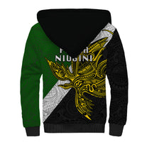 Papua New Guinea Western Highlands Province Sherpa Hoodie PNG Birds Of Paradise Polynesian Arty Style LT03 - Polynesian Pride