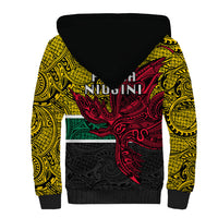 Papua New Guinea Hela Province Sherpa Hoodie PNG Birds Of Paradise Polynesian Arty Style LT03 - Polynesian Pride