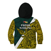 Papua New Guinea Jiwaka Province Kid Hoodie PNG Birds Of Paradise Polynesian Arty Style LT03 - Polynesian Pride