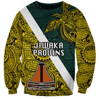 Papua New Guinea Jiwaka Province Sweatshirt PNG Birds Of Paradise Polynesian Arty Style LT03 Unisex Yellow - Polynesian Pride