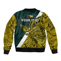 Personalised Papua New Guinea Jiwaka Province Bomber Jacket PNG Birds Of Paradise Polynesian Arty Style LT03 - Polynesian Pride