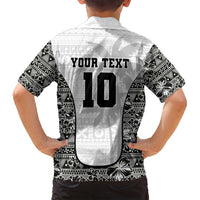 Custom Fiji Pacific Rugby 2024 Family Matching Tank Maxi Dress and Hawaiian Shirt Tapa Tribal and Fijian Masi Pattern