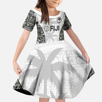 Custom Fiji Pacific Rugby 2024 Family Matching Tank Maxi Dress and Hawaiian Shirt Tapa Tribal and Fijian Masi Pattern