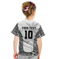 Custom Fiji Pacific Rugby 2024 Kid T Shirt Tapa Tribal and Fijian Masi Pattern LT03 - Polynesian Pride
