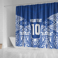 Custom Samoa Pacific Rugby 2024 Shower Curtain Polynesian Pacific Tribal Pattern