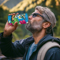 Hawaiian Tropical Flower and Honu Under Blue Water 4 in 1 Can Cooler Tumbler