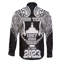 Personalised New Zealand Rugby Family Matching Off Shoulder Short Dress and Hawaiian Shirt Aotearoa Champion Cup History with Haka Dance LT03 - Polynesian Pride