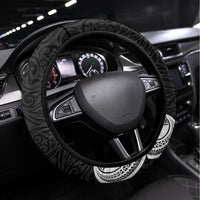 New Zealand Rugby Steering Wheel Cover Aotearoa Champion Cup History with Haka Dance LT03 Universal Fit Black - Polynesian Pride