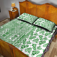 Hawaii Quilt Bed Set Aloha Tropical Plants Tribal Pattern Green Version LT03 - Polynesian Pride