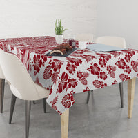 Hawaii Tablecloth Aloha Tropical Plants Tribal Pattern Red Version LT03 - Polynesian Pride