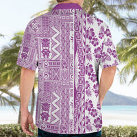 Hawaii Hawaiian Shirt Aloha Tropical Plants Tribal Pattern Pink Version LT03 - Polynesian Pride