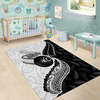 Personalised Aotearoa Lawn Bowls Area Rug Maori and Silver Fern Half Style - Polynesian Pride