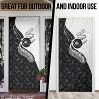 Aotearoa Lawn Bowls Door Cover Maori and Silver Fern Half Style - Polynesian Pride