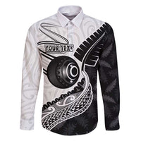 Personalised Aotearoa Lawn Bowls Family Matching Puletasi and Hawaiian Shirt Maori and Silver Fern Half Style - Polynesian Pride