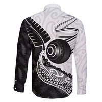 Personalised Aotearoa Lawn Bowls Family Matching Puletasi and Hawaiian Shirt Maori and Silver Fern Half Style - Polynesian Pride