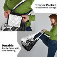 Personalised Aotearoa Lawn Bowls Grocery Bag Maori and Silver Fern Half Style - Polynesian Pride