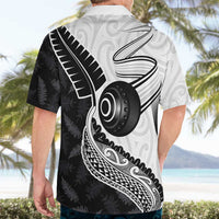 Personalised Aotearoa Lawn Bowls Hawaiian Shirt Maori and Silver Fern Half Style - Polynesian Pride
