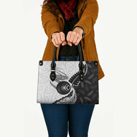 Personalised Aotearoa Lawn Bowls Leather Bag Maori and Silver Fern Half Style - Polynesian Pride