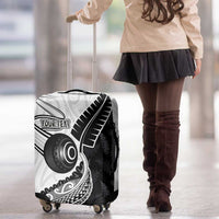 Personalised Aotearoa Lawn Bowls Luggage Cover Maori and Silver Fern Half Style - Polynesian Pride