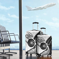 Personalised Aotearoa Lawn Bowls Luggage Cover Maori and Silver Fern Half Style - Polynesian Pride