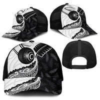 Aotearoa Lawn Bowls Mesh Trucker Cap Maori and Silver Fern Half Style LT03 - Polynesian Pride