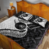Personalised Aotearoa Lawn Bowls Quilt Bed Set Maori and Silver Fern Half Style - Polynesian Pride