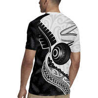 Personalised Aotearoa Lawn Bowls Rugby Jersey Maori and Silver Fern Half Style - Polynesian Pride