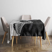 Personalised Aotearoa Lawn Bowls Tablecloth Maori and Silver Fern Half Style - Polynesian Pride