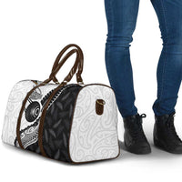 Personalised Aotearoa Lawn Bowls Travel Bag Maori and Silver Fern Half Style - Polynesian Pride
