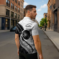 Personalised Aotearoa Lawn Bowls Zipper Polo Shirt Maori and Silver Fern Half Style - Polynesian Pride