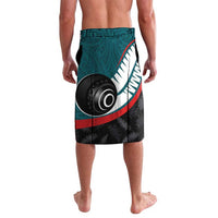 Aotearoa Lawn Bowls Lavalava Maori and Silver Fern Sporty Style Teal Color - Polynesian Pride