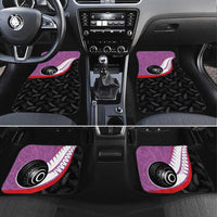 Aotearoa Lawn Bowls Car Mats Maori and Silver Fern Sporty Style Pink Color - Polynesian Pride