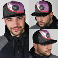 Aotearoa Lawn Bowls Mesh Trucker Cap Maori and Silver Fern Sporty Style Pink Color LT03 - Polynesian Pride