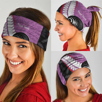 Personalised Aotearoa Lawn Bowls Neck Gaiter Maori and Silver Fern Sporty Style Pink Color - Polynesian Pride