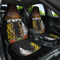 New Zealand and Australia ANZAC Day Car Seat Cover Soldier and Last Post Camouflage Pattern LT03 One Size Black - Polynesian Pride