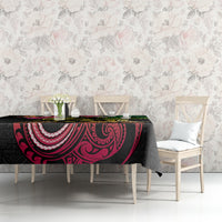 Hawaii Turtle Day Tablecloth Polynesian Tattoo and Hibiscus Flowers