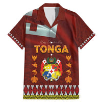 Tonga Independence Day Family Matching Mermaid Dress and Hawaiian Shirt National Flag and Emblem with Ngatu Art Pattern