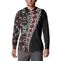 Tonga Ngatu Art Tattoo Polynesian Button Sweatshirt