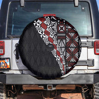 Tonga Ngatu Art Tattoo Polynesian Spare Tire Cover LT03 Black - Polynesian Pride