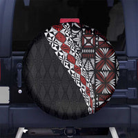 Tonga Ngatu Art Tattoo Polynesian Spare Tire Cover LT03 No hole Black - Polynesian Pride
