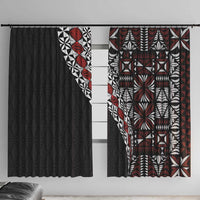 Tonga Ngatu Art Tattoo Polynesian Window Curtain