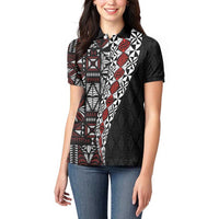Tonga Ngatu Art Tattoo Polynesian Women Polo Shirt