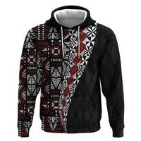 Tonga Ngatu Art Tattoo Polynesian Zip Hoodie