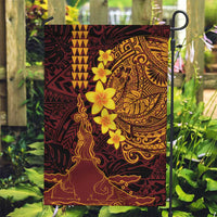 Hawaii Volcano Garden Flag Polynesian and Kakau Pattern