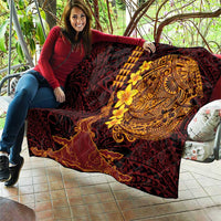 Hawaii Volcano Quilt Polynesian and Kakau Pattern