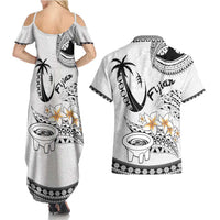 Fijian Traditional Culture Couples Matching Summer Maxi Dress and Hawaiian Shirt Tapa Tribal Tattoos - Polynesian Pride